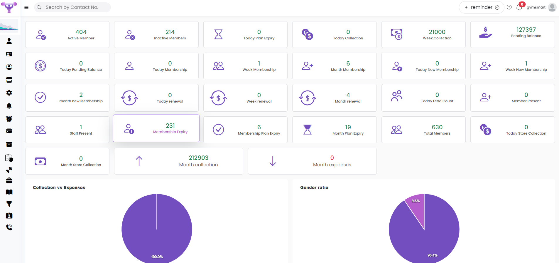 ajasys Gym CRM Screenshot